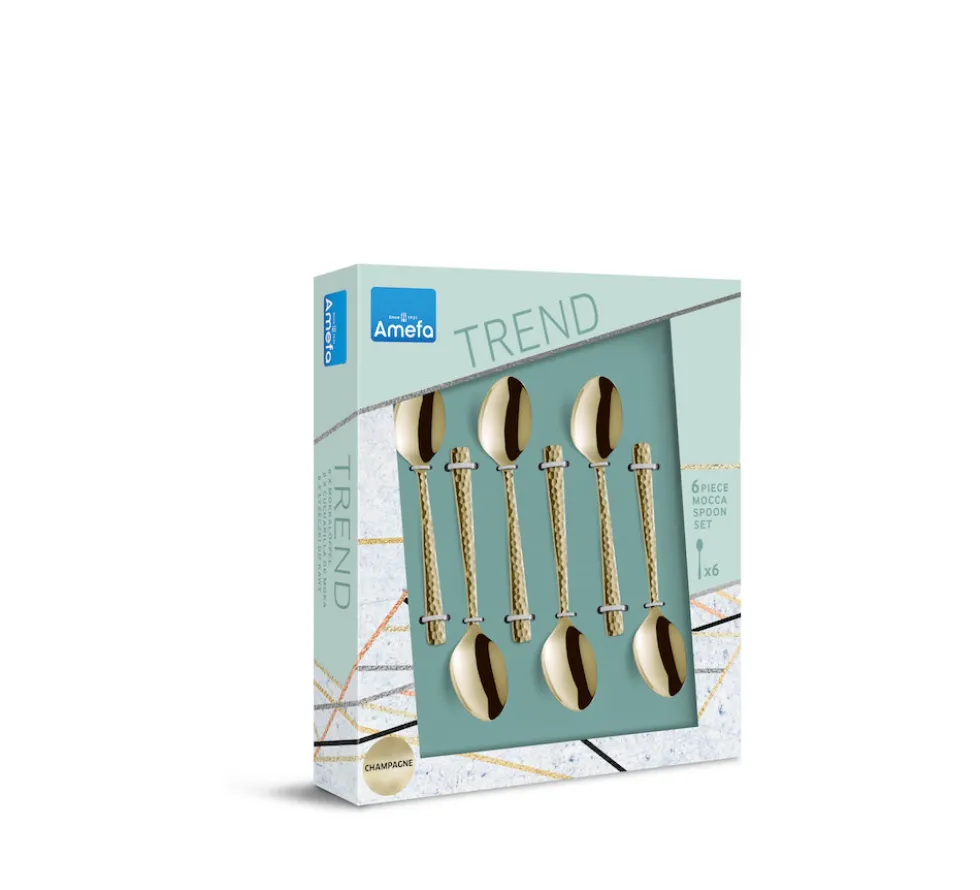 Amefa Koffielepeltjes Felicity 6 stuks Champagne