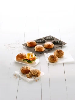 Bakvorm voor 6 Ronde Broodjes Lékué