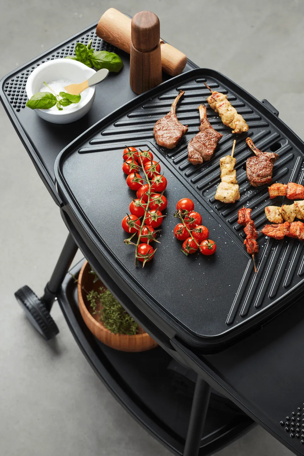 Barbecue elektrisch Alexia zijtafels