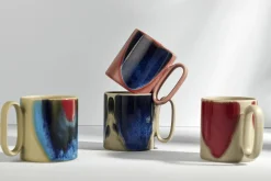 Beker 39cl roze/blauw Paint