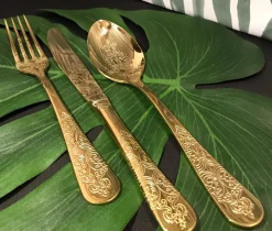 Bestekset Barok 18-delig Gold Antique