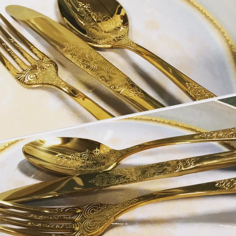 Bestekset Barok 18-delig Gold Antique