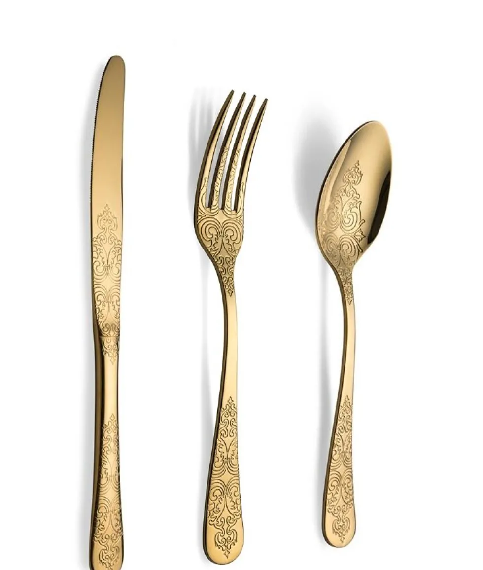 Bestekset Barok 18-delig Gold Antique