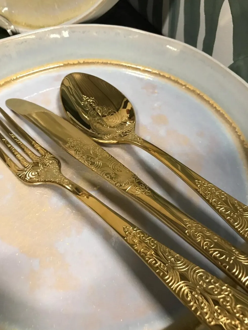 Bestekset Barok 18-delig Gold Antique