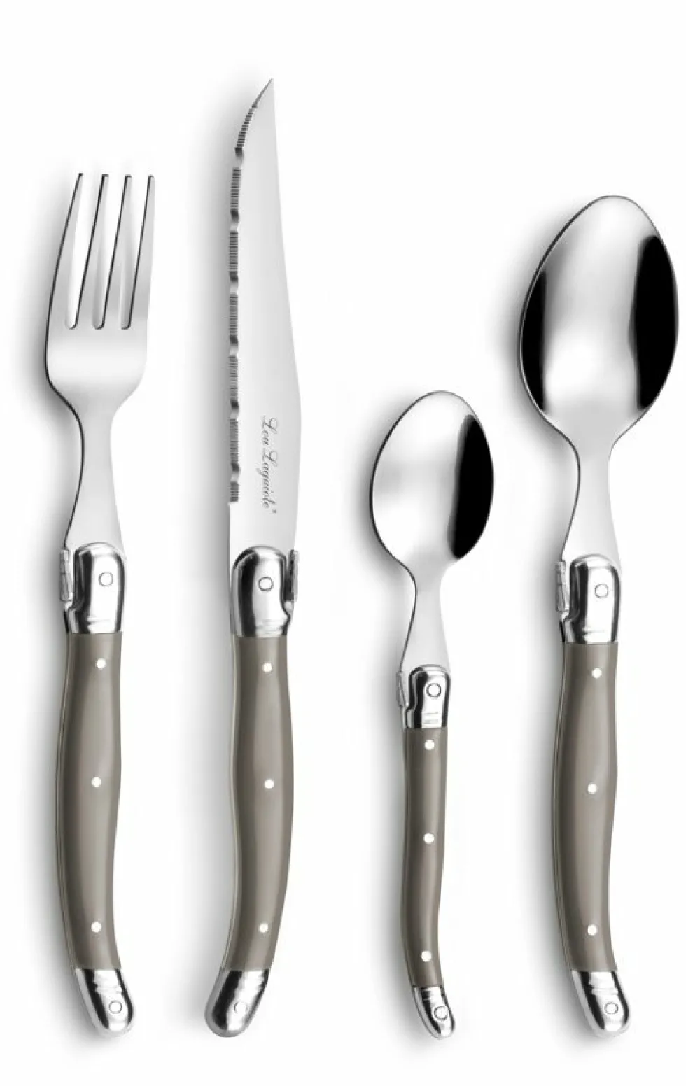 Bestekset 24 delig Lou Laguiole taupe