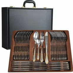 Bestekset in koffer 72-delig Antique Dutch Gold