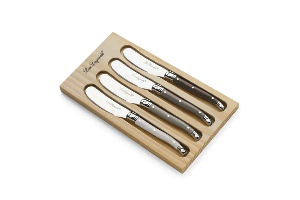 Botermessen set 4 delig in geschenkbox Lou Laguiole