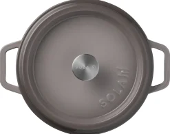 Braadpan 28 cm gietijzer grijs Sola
