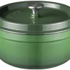 Braadpan 28 cm gietijzer groen Sola