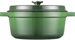Braadpan 28 cm gietijzer groen Sola