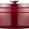 Braadpan 28 cm gietijzer rood Sola