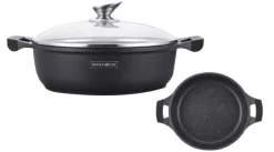 Braadpan 26 cm marmeren coating laag model
