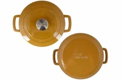 Braadpan gietijzer 24 cm geel Fontestic