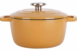 Braadpan gietijzer 20 cm geel Fontestic