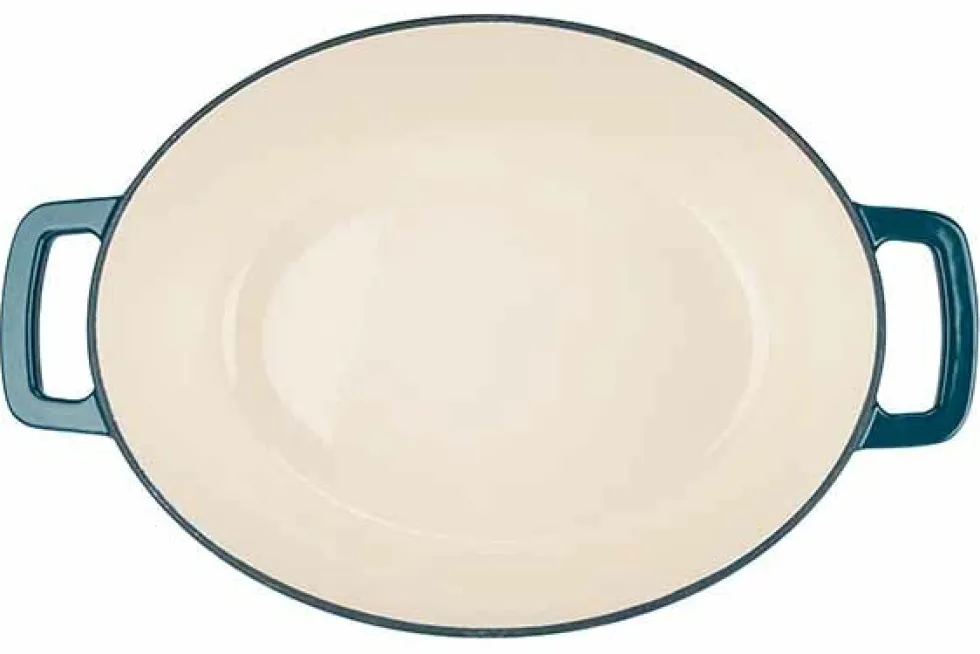 Braadpan gietijzer 31 cm groen petrol Fontestic