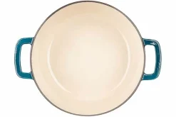 Braadpan gietijzer 24 cm groen petrol Fontestic
