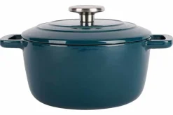 Braadpan gietijzer 20 cm groen petrol Fontestic