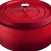 Braadpan gietijzer 32 cm 10 liter Lava Cooking Red