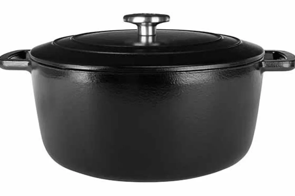 Braadpan gietijzer 28 cm zwart Fontestic
