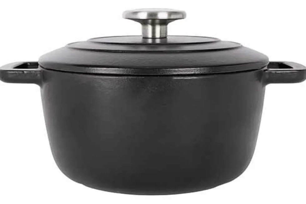 Braadpan gietijzer 20 cm zwart Fontestic