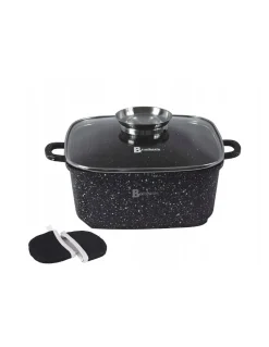 Braadpan Keramische Coating 28 cm Zwart Vierkant Brunbeste