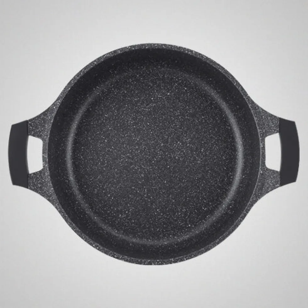 Braadpan laag 28 cm marmeren coating