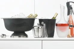 Champagne emmer op voet zwart 41 cm