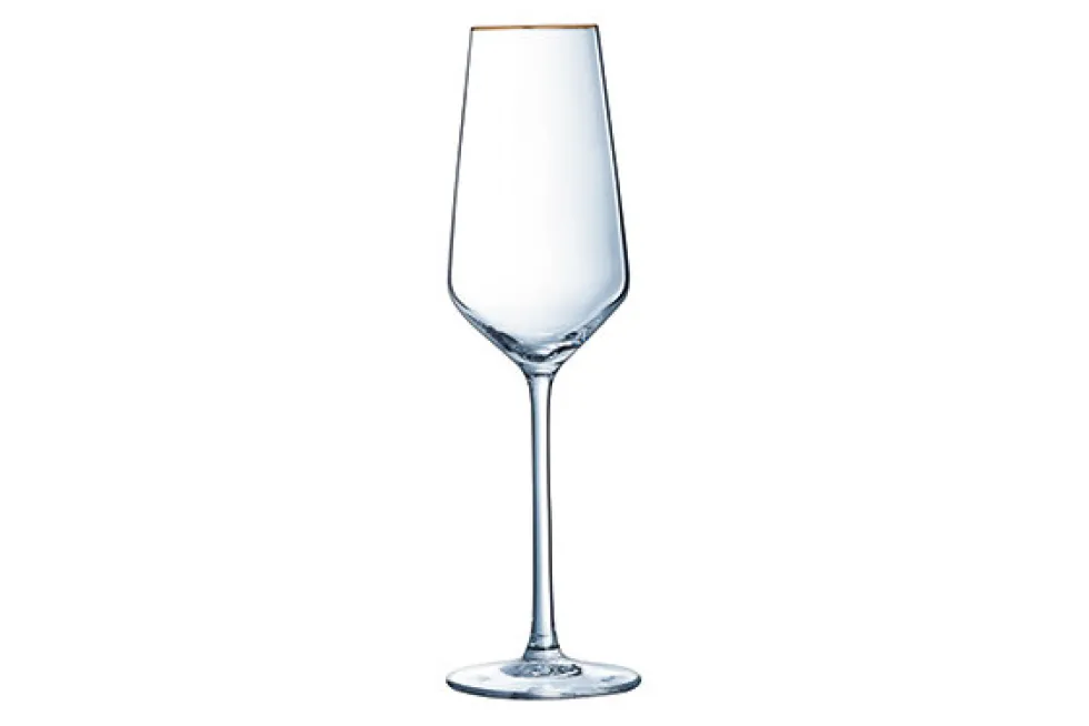 Champagneglas Ultime 21 cl met gouden rand