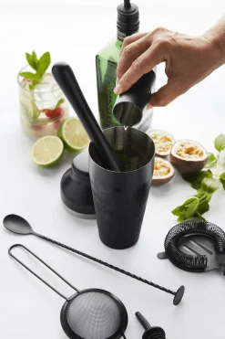 Cocktailset 8-delig RVS Mat Zwart