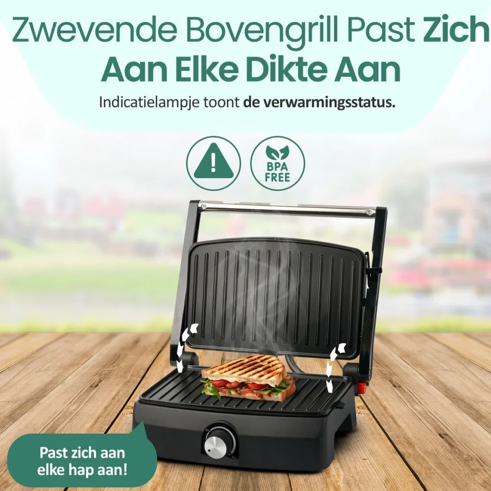 Contactgrill Zwart Emerio