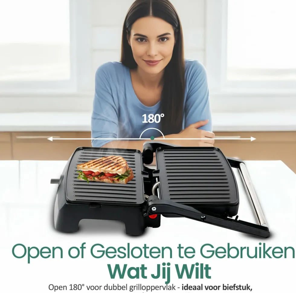Contactgrill Zwart Emerio