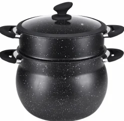 Couscous pan RVS 11 liter marmeren coating
