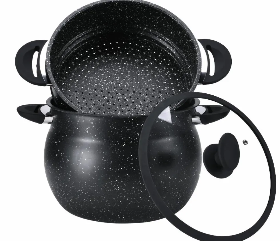 Couscous pan RVS 9 liter marmeren coating