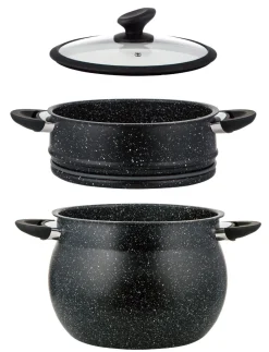 Couscous pan RVS 9 liter marmeren coating