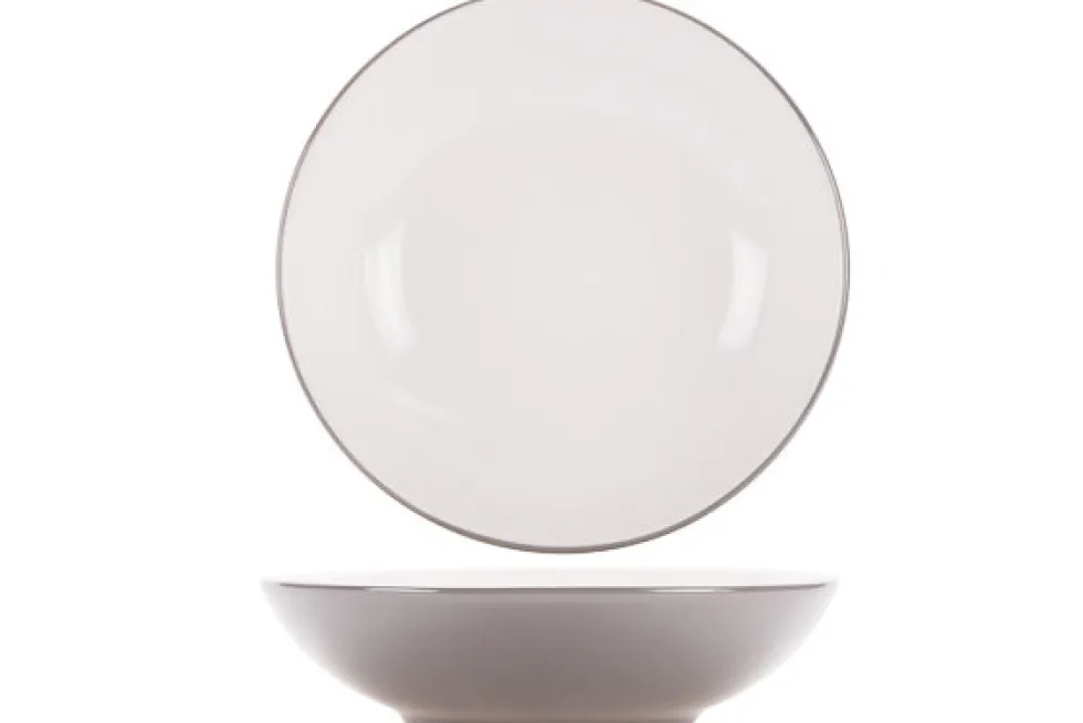 Diep bord rond Vince grijs 20 cm