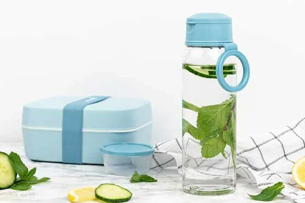 Drinkfles 500 ml lichtblauw Amuse