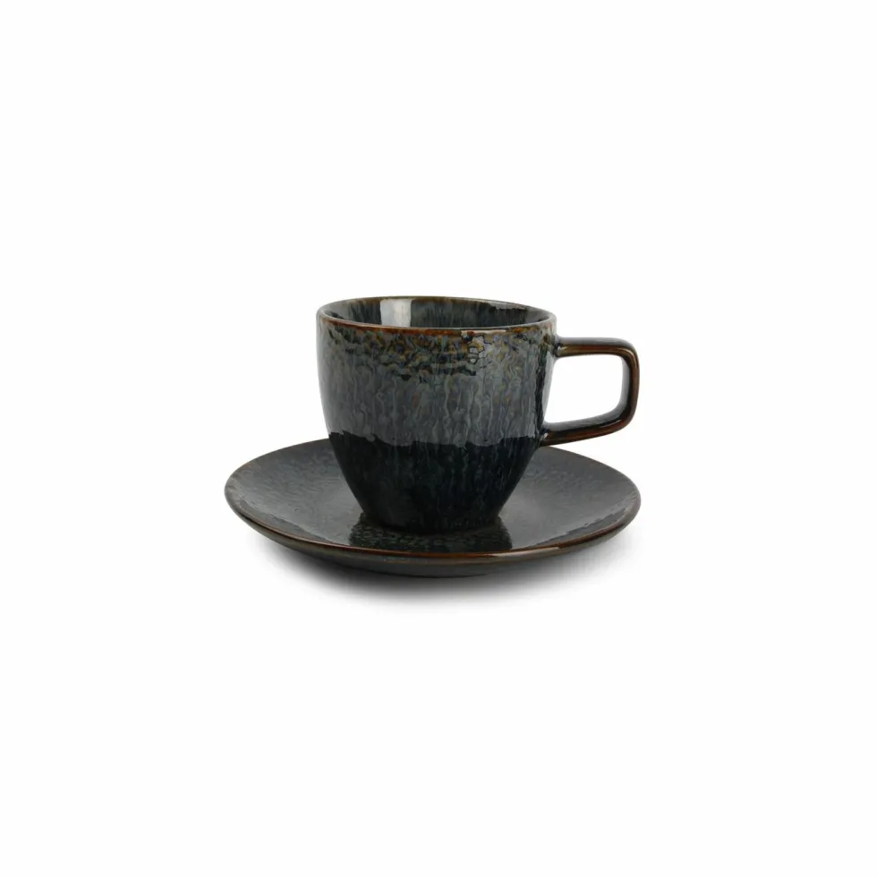 Espressokopje met schoteltje 9,5 cl en 11,5 cm Saffier Mielo