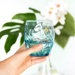 Fles 1 liter capsule Oriente aqua blauw