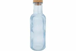 Fles 1 liter met kurk Raya Blauw