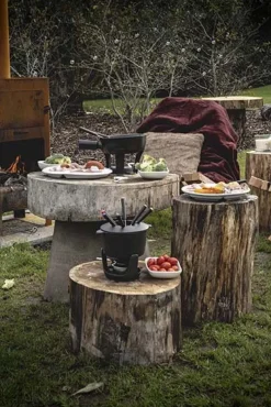 Fonduebord Wit 26 cm 4 vakken