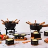 Fondueset zwart 6 personen Aspen gietijzer
