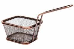 Frietmandje antiek brons 10,5 x 9 x 6 cm
