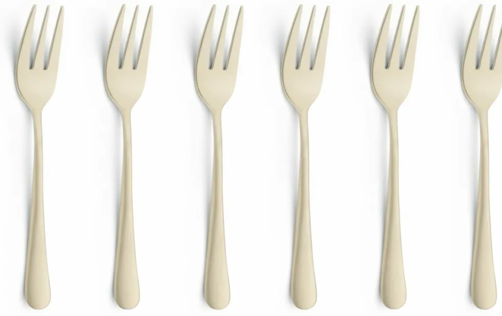 Gebaksvorkjes set van 6 Austin Vintage champagne Amefa