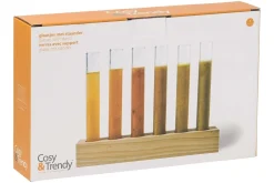 Glaasjes met houten standaard set van 6