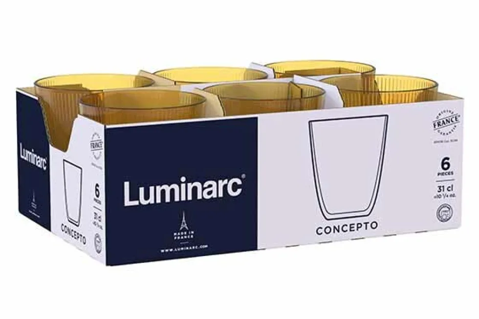 Glas 31 cl Concepto Stripy Amber