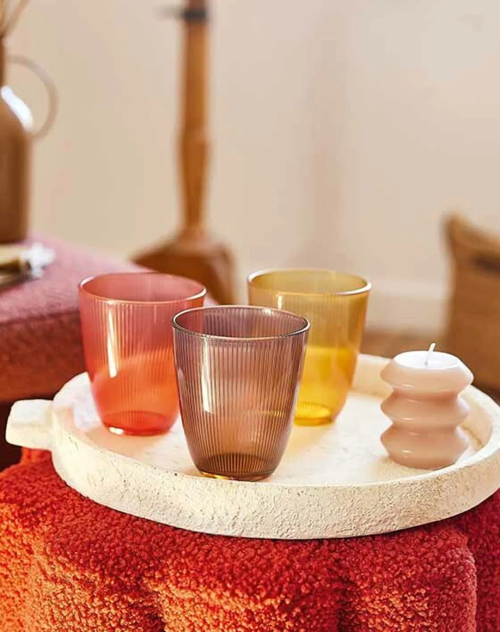 Glas 31 cl Concepto Stripy Amber
