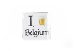 Glasonderzetters set van 4 "Belgium"