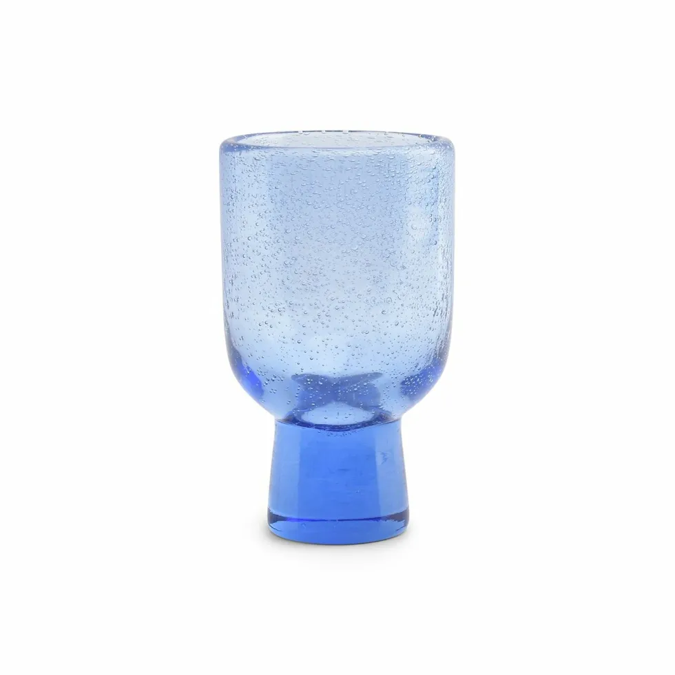 Glas op voet 25 cl Kolon blauw