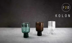 Glas op voet 25 cl Kolon paars