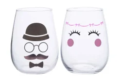 Glazen Mr and Mrs 47CL set van 2